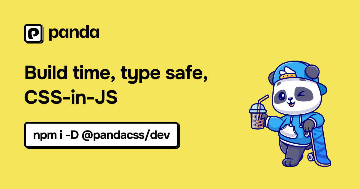 Panda CSS landing page screenshot — Build modern websites using CSS-in-JS at build time