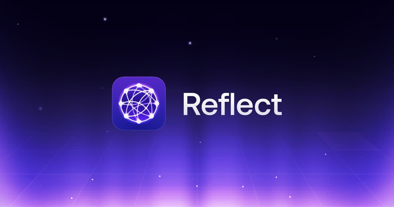 Reflect landing page screenshot — Think better with a beautiful, frictionless note-taking app
